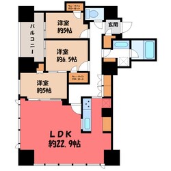 シティタワー宇都宮の物件間取画像